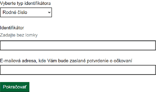 Vyberte typ identifikátora